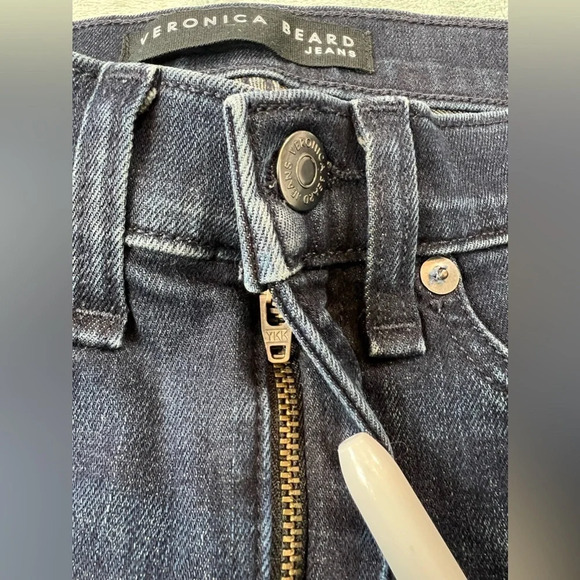 VERONICA BEARD Womens Jeans Carly “11 Kick Flare In Midnight Stretch Size 24 - Picture 11 of 14